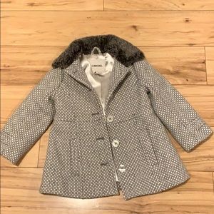 Gray Wool Tweed Toddler Girl Coat Size 18M